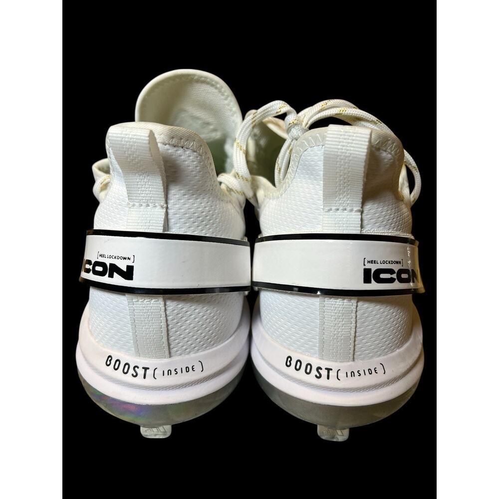 New Adidas Icon 7 Boost Baseball Metal Cleats‎ White Black Mens Size 15 GX2803 - Picture 6 of 10